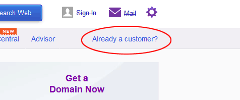 Click vào Already a customer