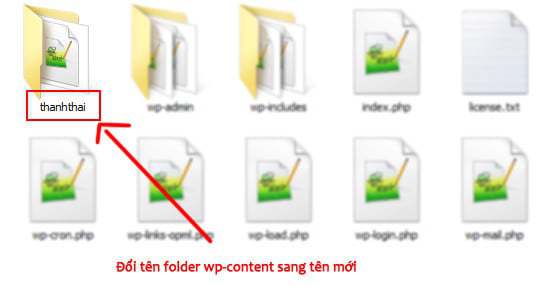 Đổi tên wp-content thành tên mới