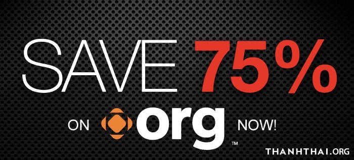 Domain.com giảm giá 75% cho tên miền .org