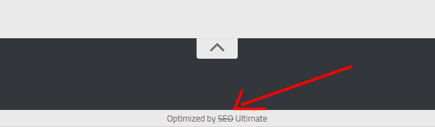 Remove link footer by SEO Ultimate plugin