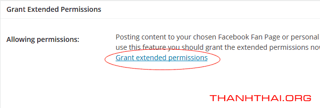allowing permissions on facebook