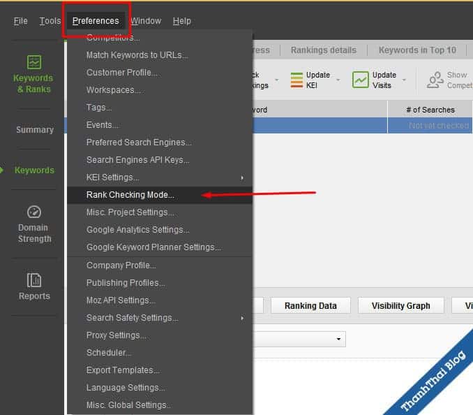 Thay đổi vị trí trong rank checker