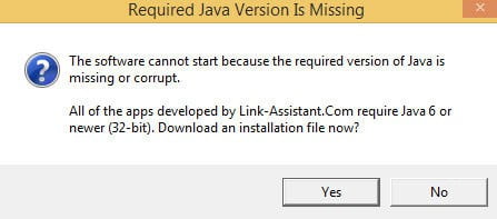 Yêu cầu cập nhật java