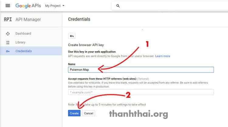 Hướng dẫn tạo google map api key