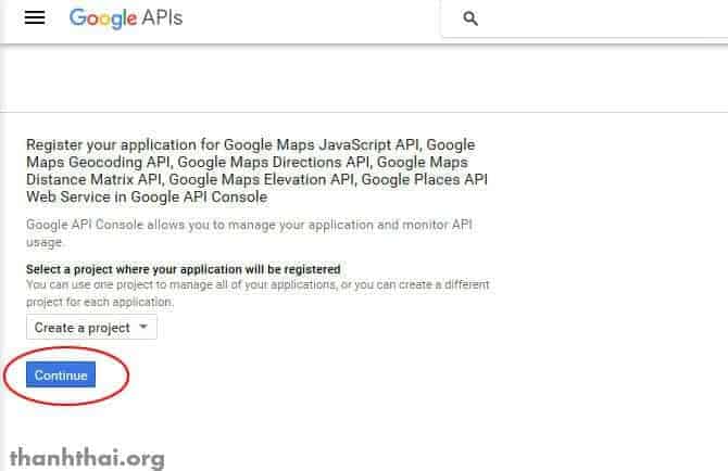 Hướng dẫn tạo Google Map API Key