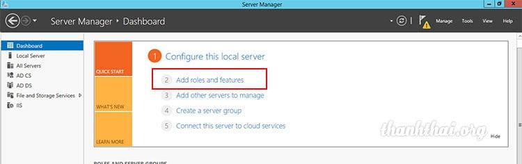 Cài IIS 8 cho windows server 2012